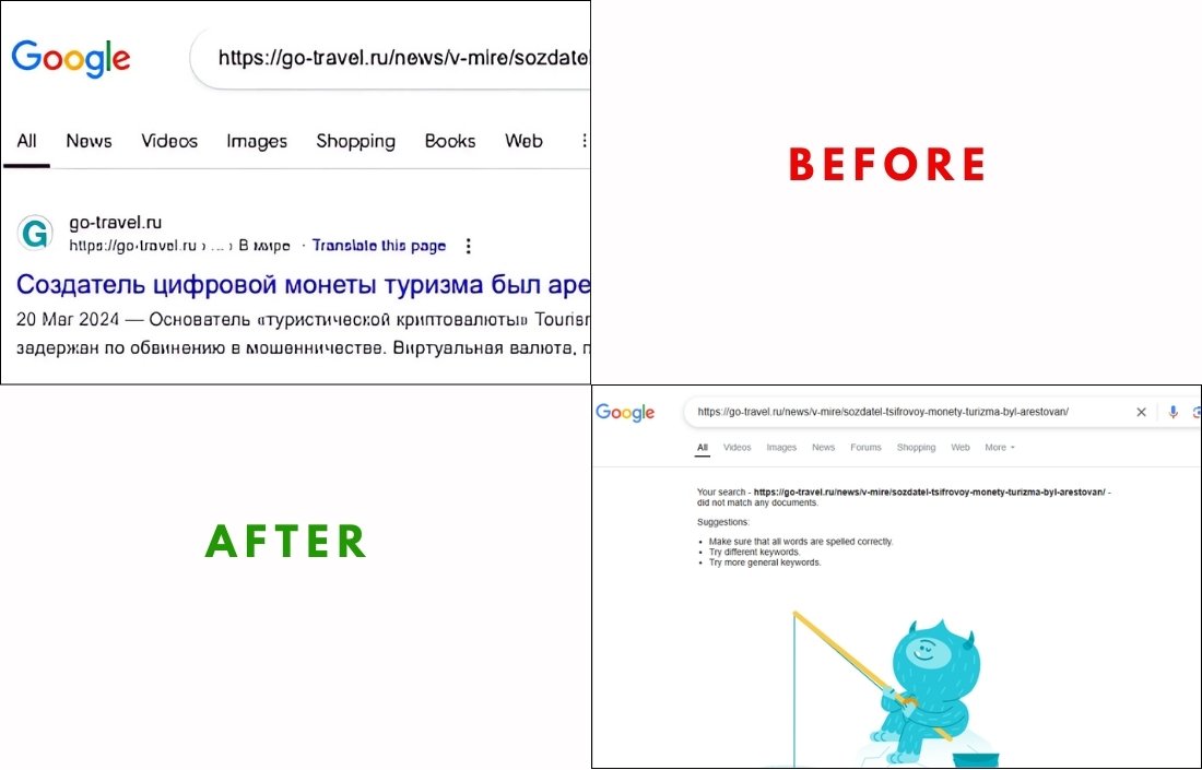 Permanent Deletion from Search Engines