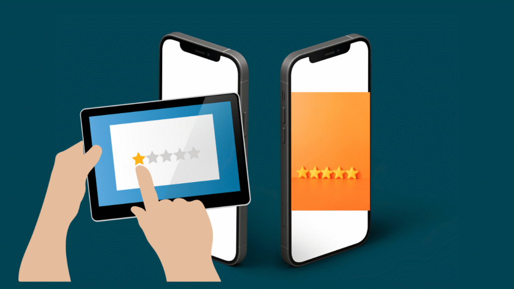 Comparison of fake vs real customer reviews for digital marketing