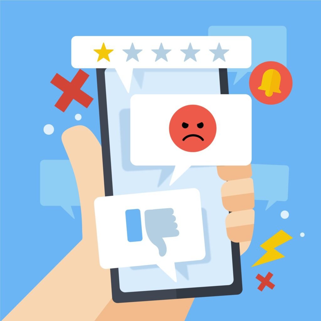 Broken brand image representing social media reputation damage